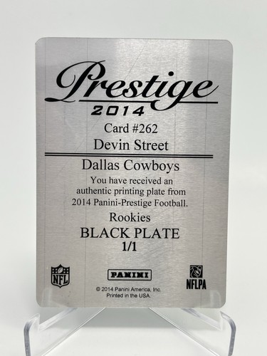 DEVIN STREET | 2014 Prestige Black Plate (1/1) RARE! RC Dallas Cowboys 1-of-1 - Bild 4 von 4