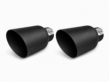 Duplex Endrohrsatz Sportauspuff für VW Golf 7 GTI 100mm schwarz abgeschrägt