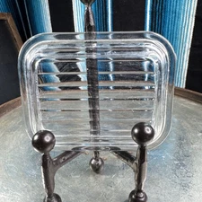 Pyrex 501-C Clear Glass Ribbed Refrigerator Dish Lid ONLY Replacement-VTG