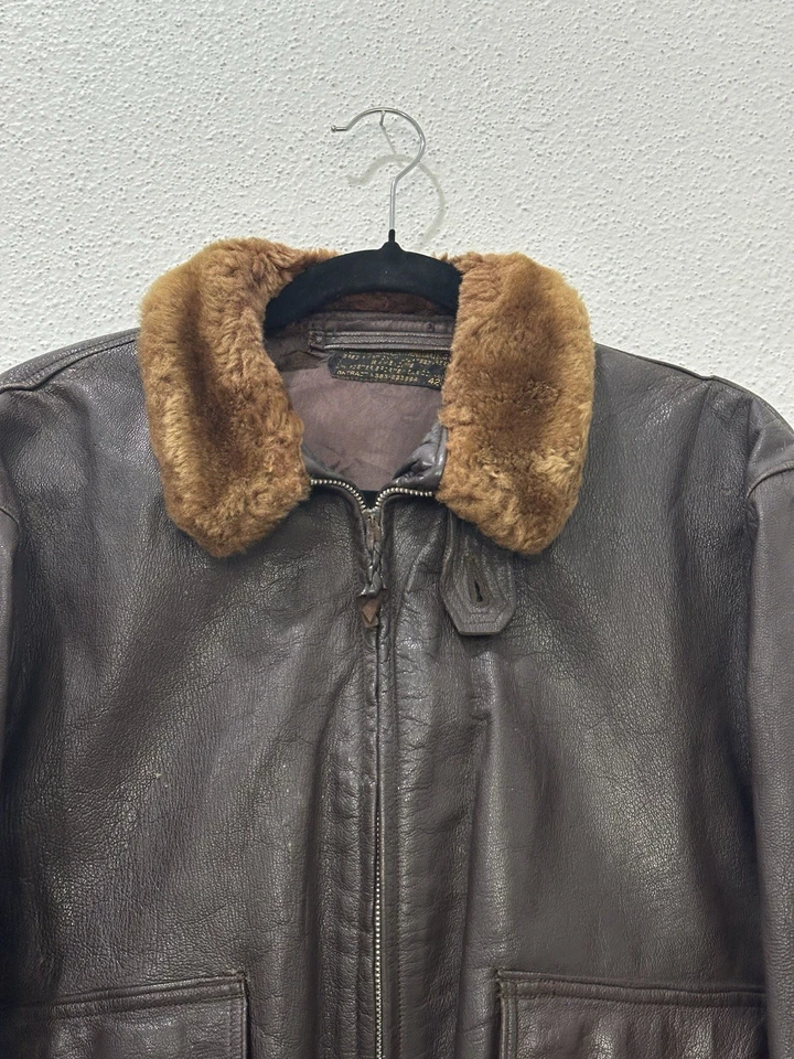 Винтажная летная куртка 1960-х тип G-1 размер 42 ВМС США - Изображение 4 из 4