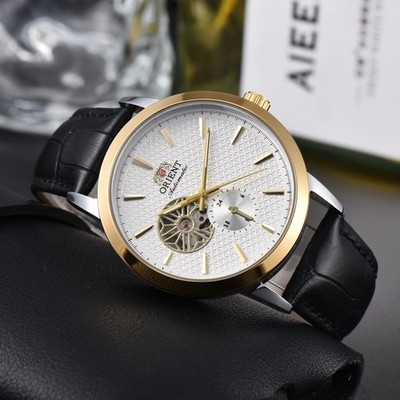 Orient Watch Bambino Japan Movement Leather Strap Men Luxury Look Birthday Gift