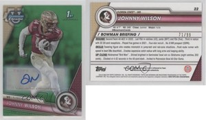2023 Bowman U Chrome Prospect Green Refractor /99 Johnny Wilson #22 Auto