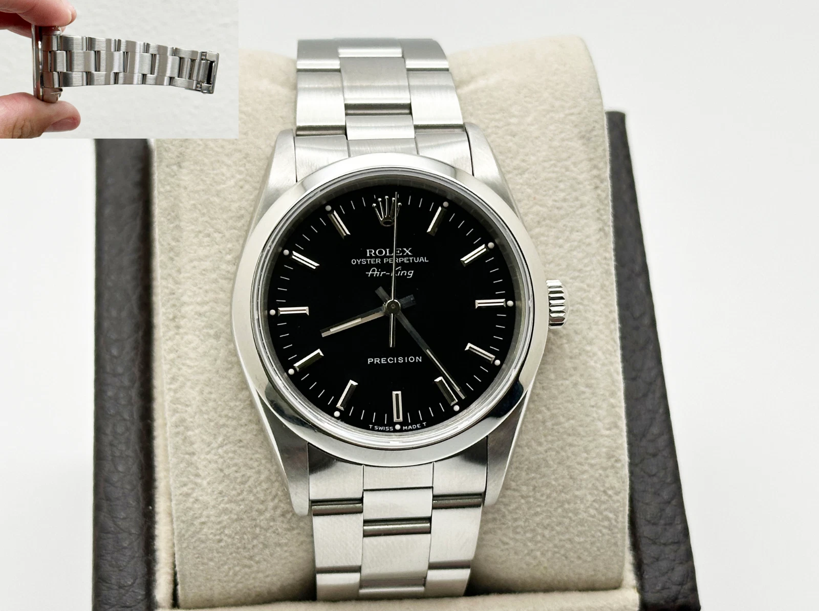 Rolex Air King 14000 34mm Black Dial Stainless Steel