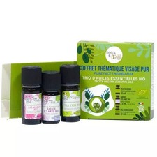 Born to bio - Coffret thématique visage pur - Trio d'huiles essentielles Bio