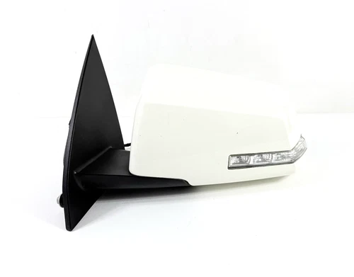2007–2008 GMC Acadia Left Driver Power Door Mirror White Manual Fold OEM