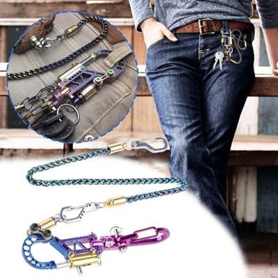 Metal Keychain Multifunctional Keychain Bolt Carabiner Decors For Collectors