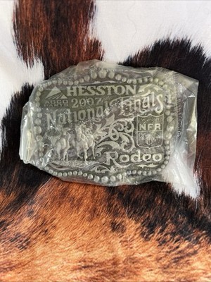 Hesston 2007 Belt Buckle Wrangler NFR Montana Silversmiths