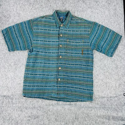 VINTAGE Quiksilver Men s Large Shirt Surf Skate Grunge Punk Aztec Tiki Hawaiian