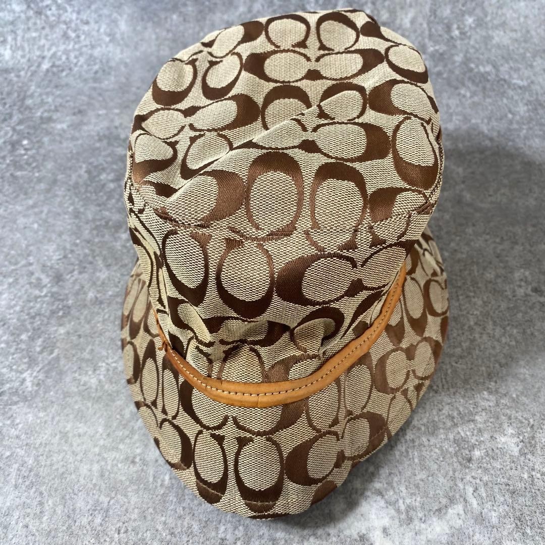 Coach Signature Jacquard Bucket Hat Women's Fashion Accessory Auth thumbnail 11