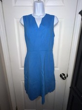 Elie Tahari Women’s US 4 Aqua Blue Sleeveless A-Line Sheath Dress UK 8 Classic S