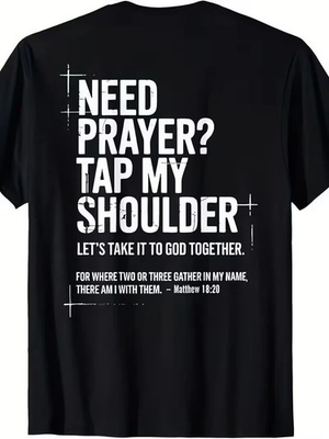 #ad Need Prayer Tap My Shoulder Bible Verse Christian T Shirt $7.15