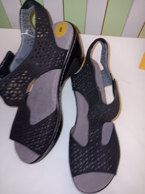 New JBU by Jambu Women's Black Memory Form Sandals Sz: 8