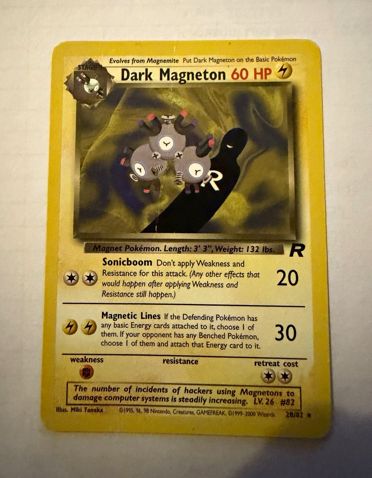 Wizards of the Coast Dark Magneton 28/82 Team Rocket 60 HP Rare Unlimited