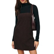 Reformation Jeans NWT Women’s Size 6 Espresso Brown Iria Corduroy Mini Dress