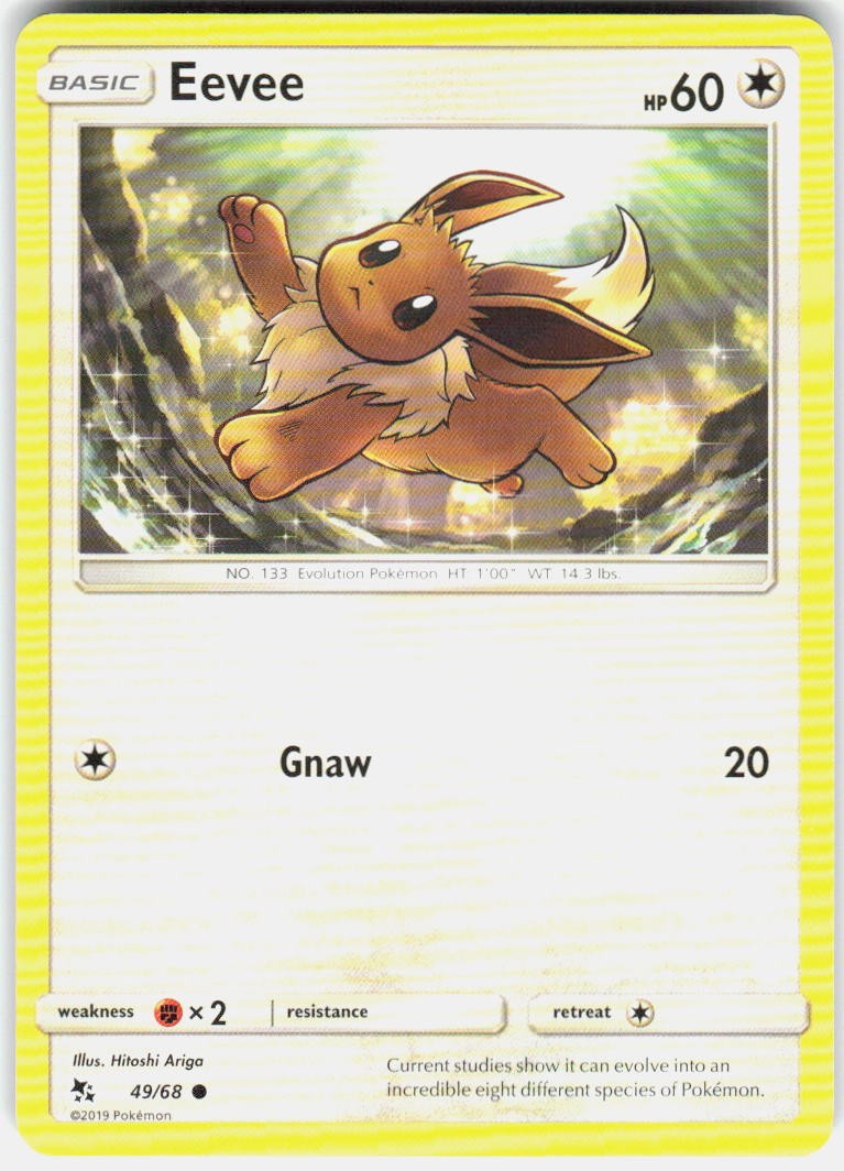 Eevee 49 49/68 Hidden Fates Pokemon