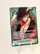 One Piece Card Game Dracula Mihawk OP14-020 Leader Parallel Holo NM