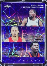 🏀 DURANT Curry EDWARDS 2024 Leaf LEGENDS Purple Metal Squares #/15 🔥 MVPs 🏆s