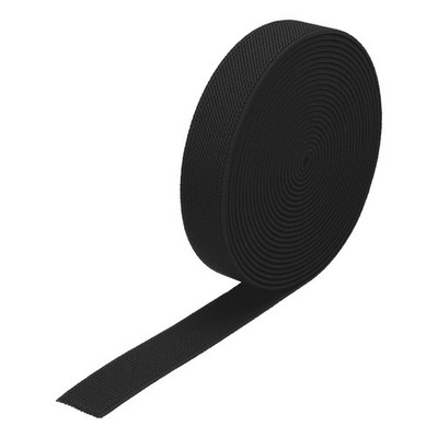 Twill Elastic Band 0.8 Inch Flat 4 Yard  Elastic Ribbon Cord, Black