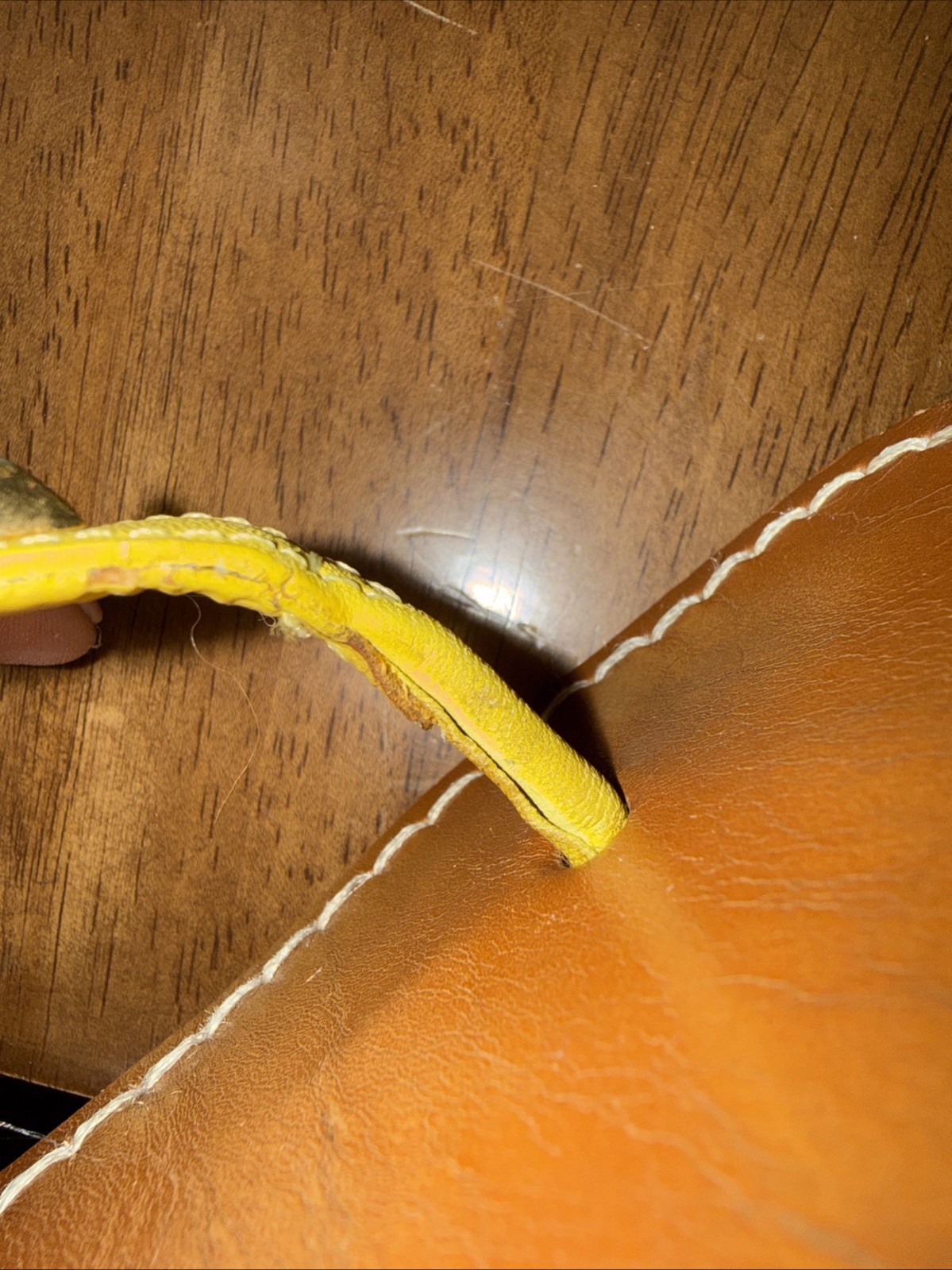 Tory Burch Yellow Leather Studded Thong Slide Sandals Flats Logo Cutout Women 7 thumbnail 13