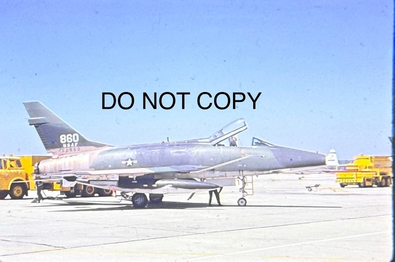 Vietnam War USAF F-100D 124th Tactical Fighter Squadron Tail # 55-2860 Slide (71