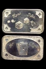 Lot of Two Vintage 1 Oz. .999 Fine Silver Art Bars    Mother Lode Mint