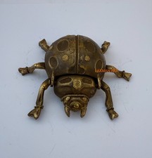 Vintage Brass Ladybug Trinket Box: Collectible Ashtray Decor