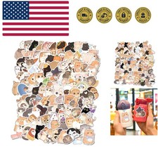 Cute Cat Stickers for Kids Teen Adults 100 Pack, Waterproof Kawaii Stickers W...