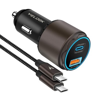 Super Fast Type C Car Charger [73W Turbo], Fast Adaptive 55W 45W PPS/PD&QC3.0...