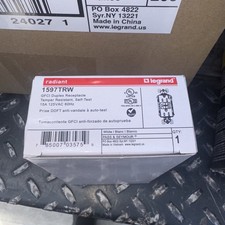 LEGRAND 1597TRW GFCI OUTLET 15A SELF TEST TR ...