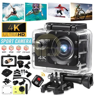 4K Action Camera Sport Video Waterproof Wifi 1080P HD Cam 170° Remote For Go Pro