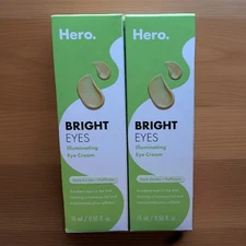 HERO COSMETICS Bright Eyes Illuminating Eye Cream 0.50 fl oz ea. Lot of 2!