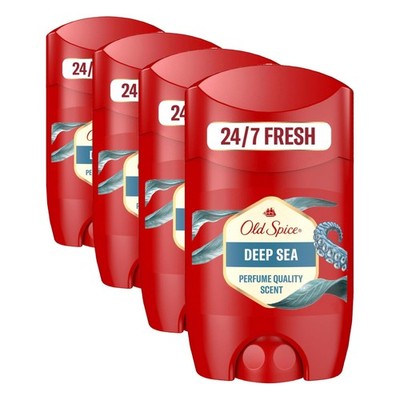 Old Spice Deep Sea Deodorant Stick | 50ml | Deo 50 ml (4er Pack), rot