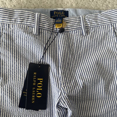 Jungen Alter 6 Ralph Lauren blau-weiß gestreifte Hose UVP-75£  