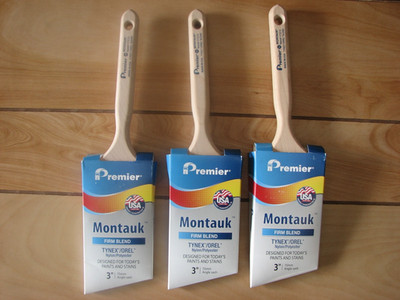 3 EA - PREMIER 3'' MONTAUK TYNEX/OREL ANGLE SASH PAINT BRUSH, MADE IN USA