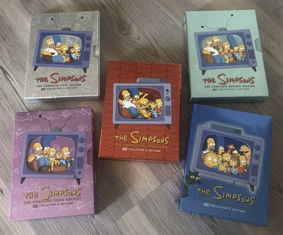 #ad The Simpsons DVD Collector’s Edition Box Set Lot Seasons 1 5 $85.00
