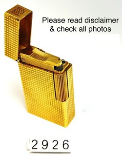 Vintage St Dupont France Gold Plated Ligne 1 Lighter In Very Good Condition..