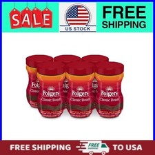 (6 pack) Folgers Classic Roast Instant Coffee...