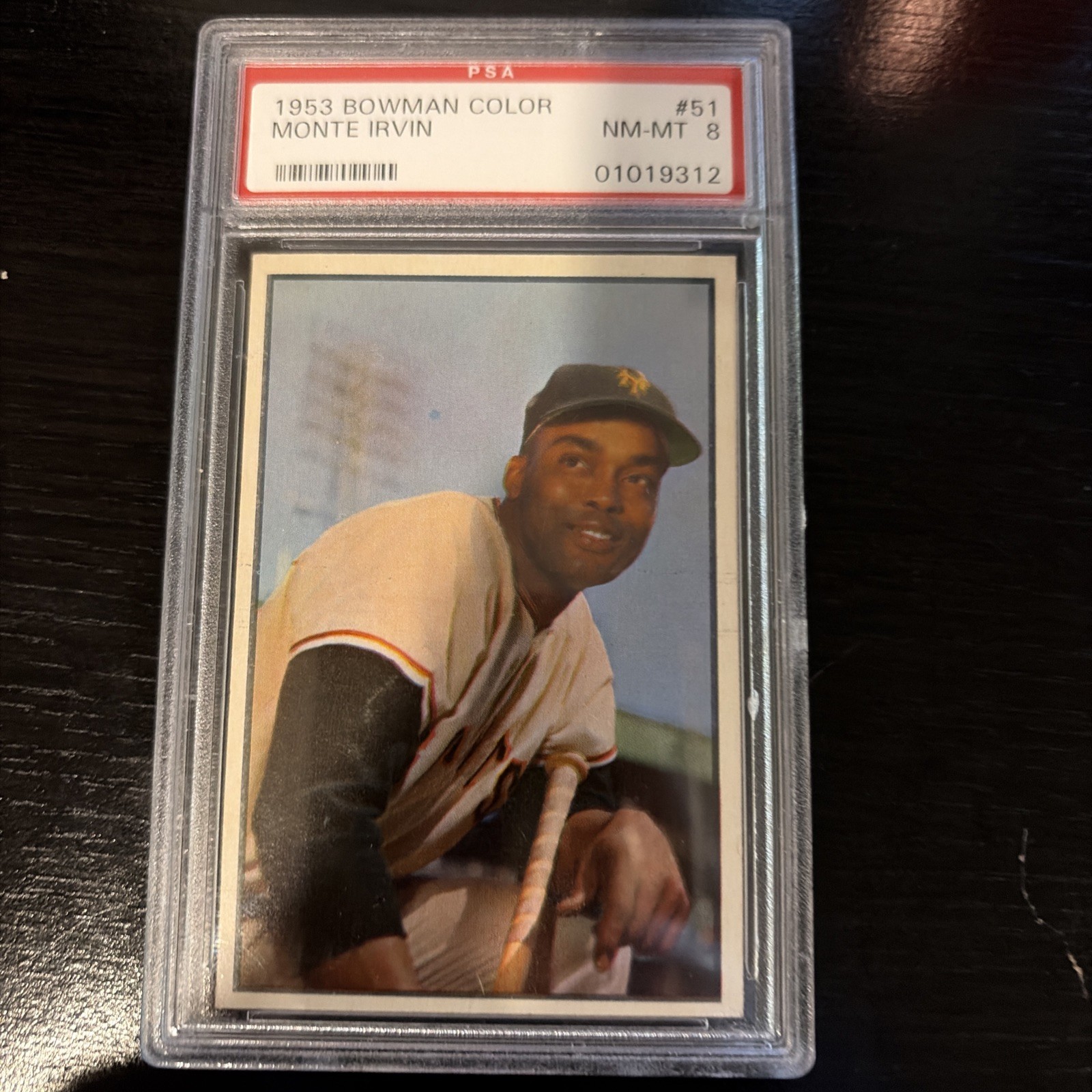 1953 Bowman Color #51 Monte Irvin PSA 8 NM-MT