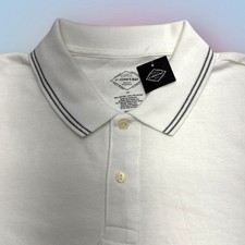 ST. JOHN  S BAY Men  s Medium White Polo Shirt