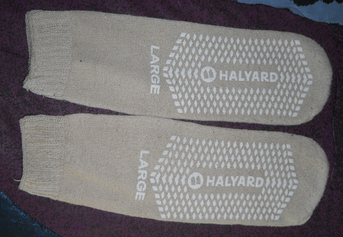 HALYARD* Double Tread Slippers ~ Tan ~ Size Large