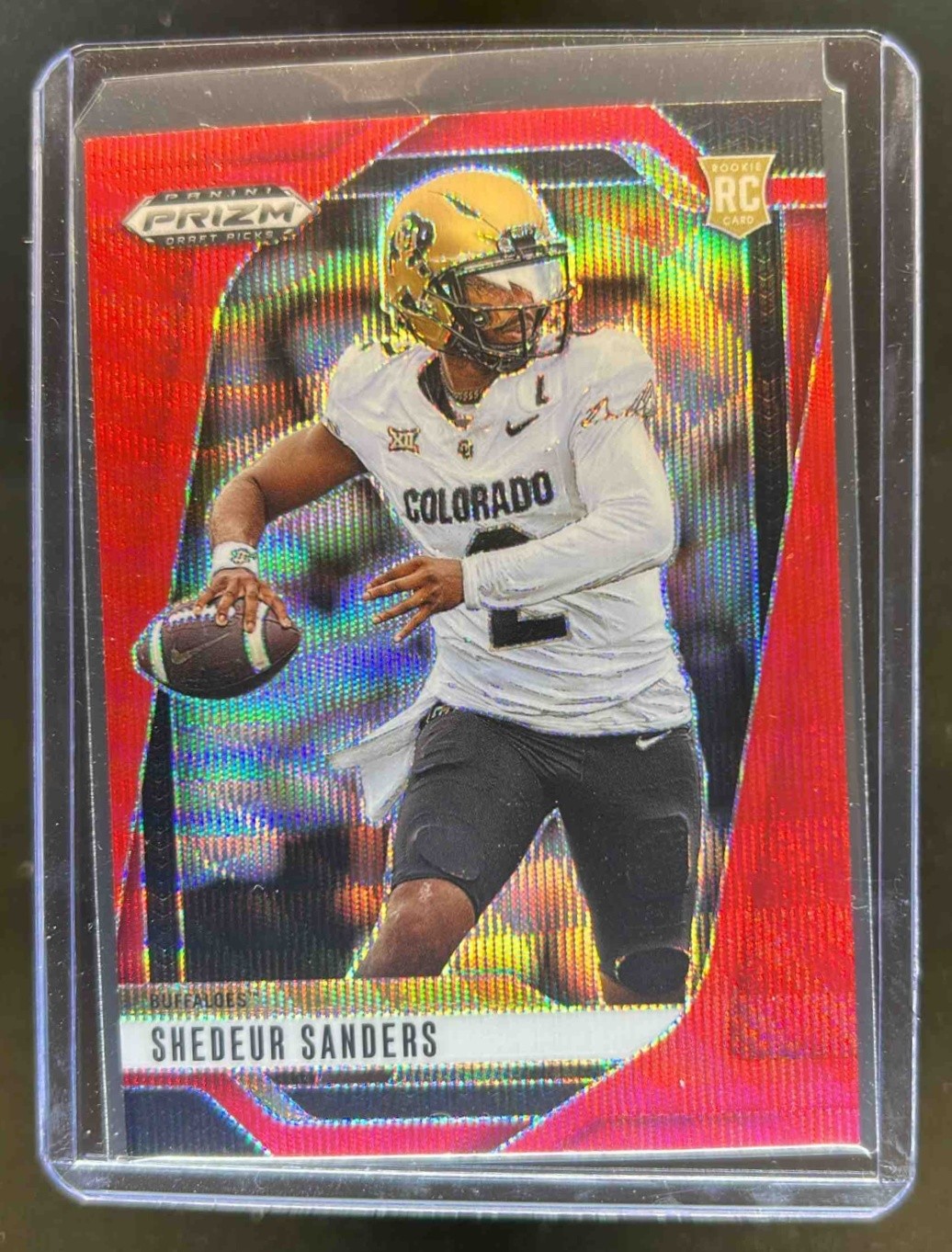 2025 Prizm Draft Picks Shedeur Sanders RC Ruby Wave Rookie #19 Buffaloes