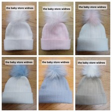 Babys / Infrant Boys Girls Knitted  Pom Pom Hats  0-6 Years