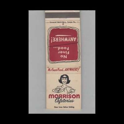 Matchbook Cover Morrison Cafeterias Gainesville, FL