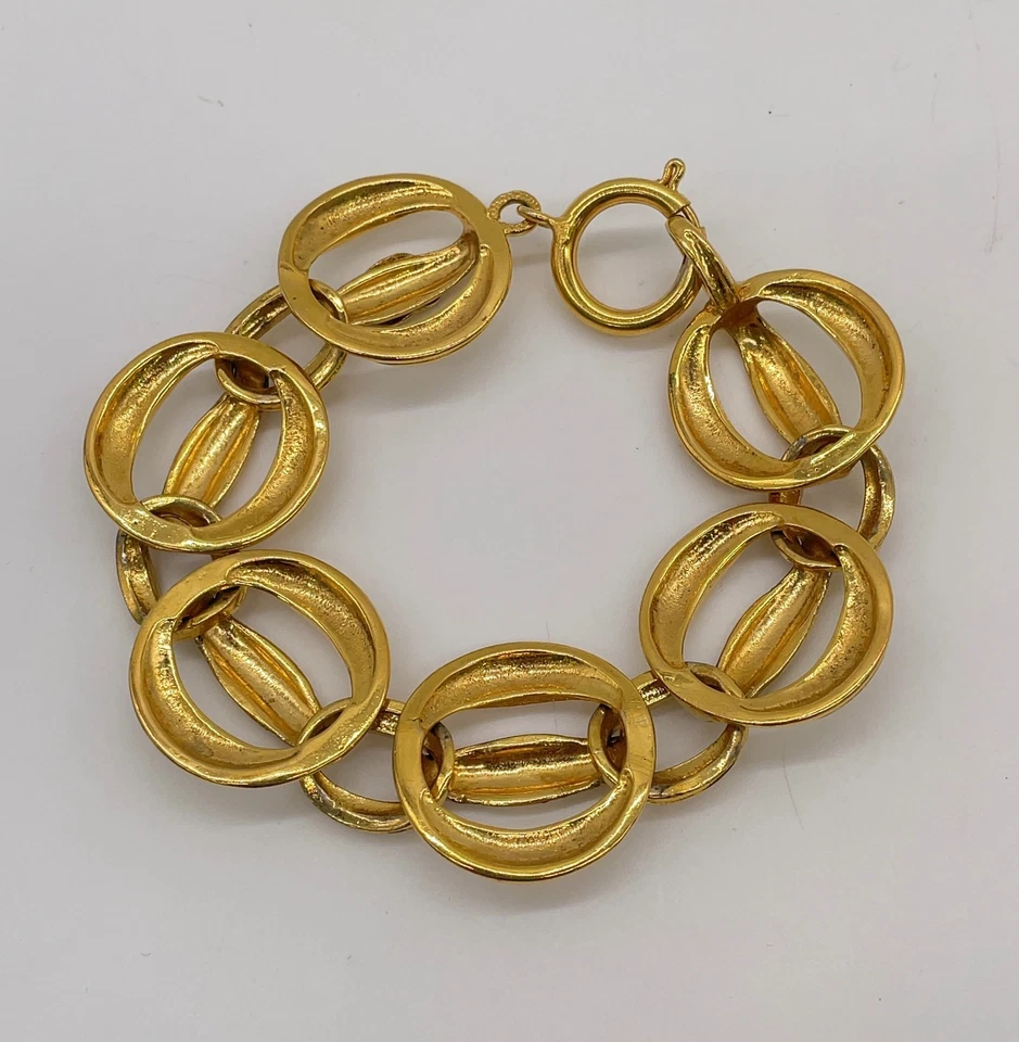 Auténtica pulsera CHANEL, dorada, aprox. 21 cm, 44,6 g con caja SK050619 Foto 4 de 4