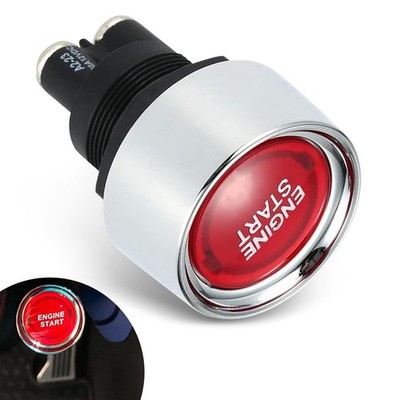 1 PC Car Engine Start Ignition Push Switch 1.8x1.3 Inch 12V 50A Red Button