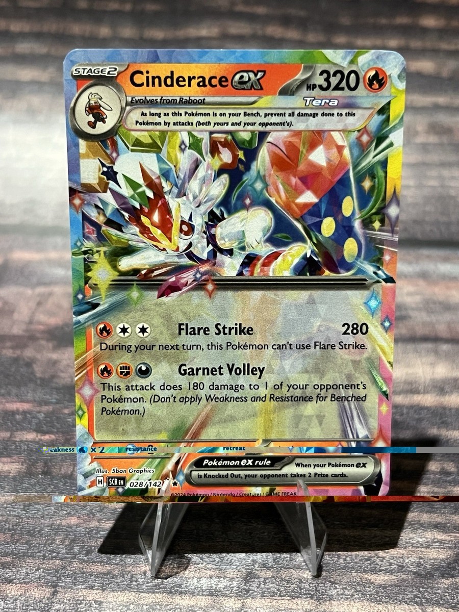 028 142 pokemon card Charizard Full Art Card Cinderace Ex