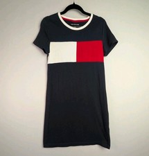Tommy Hilfiger Color Block Dress Womens Sz S Red Blue Flag Patriotic 4th July
