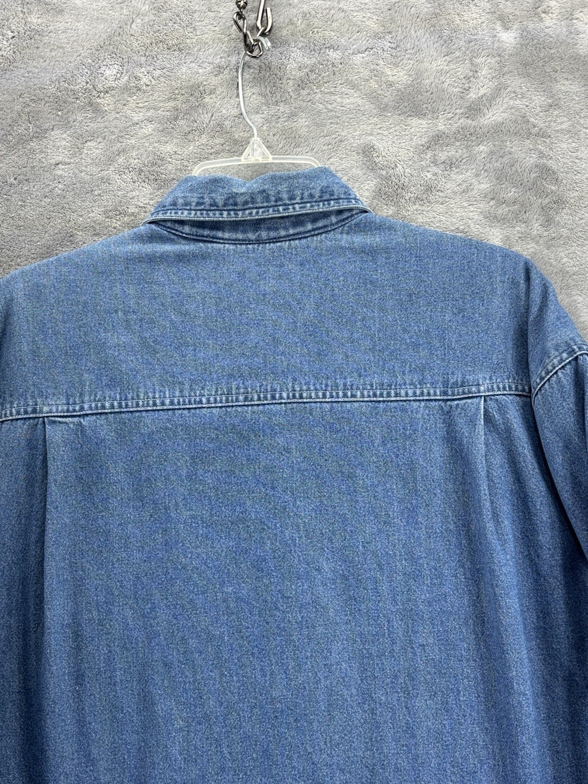 Wolverine Plaid Lined Denim Collared Button Shirt… - image 17