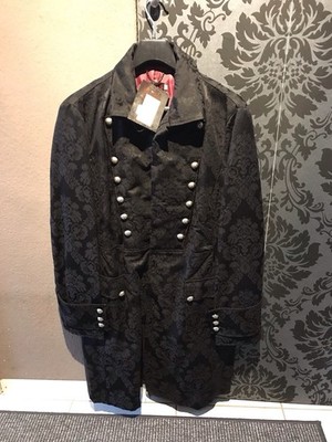 Aderlass Gothic  Damen Mantel Lady Corsair Coat Brocade Gr.XXL Neu mit Etikett