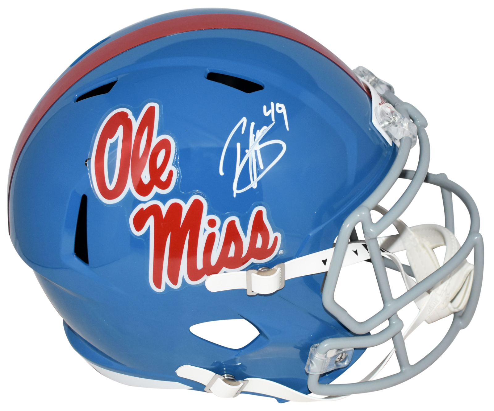 Patrick Willis Autographed Signed Ole Miss Rebels OLE MISS MISSISSIPPI REBELS FULL SIZE SPEED HELMET BECKETT 